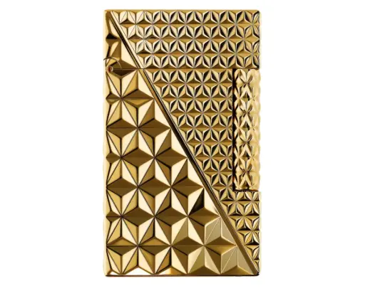 [C16646] Briquet Dupont Ligne 2 Double Fire X Y Doré