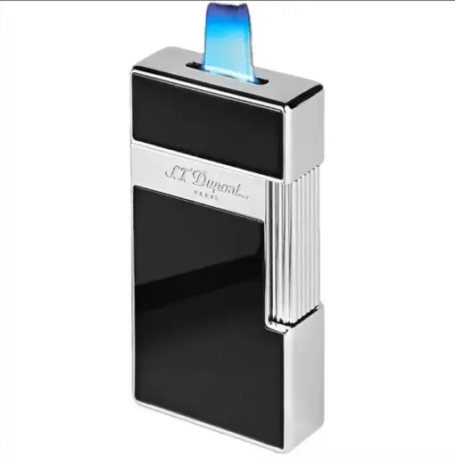 [025221] Aansteker Dupont Biggy Zwart Lak Chrome