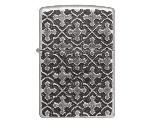[60007689] Briquet Zippo Cross Pattern Design