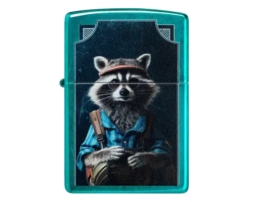 [60007739] Briquet Zippo Raccoon Hiker Design 