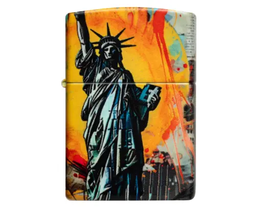 [60007634] Briquet Zippo Statue of Liberty Design  