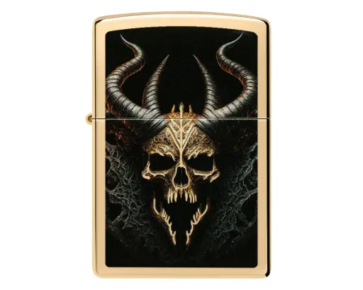 [60007692] Briquet Zippo Skull Design 