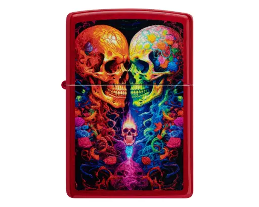[60007709] Briquet Zippo Skulls Design