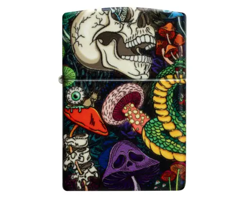 [60007650] Aansteker Zippo Psychedelic Skull Design