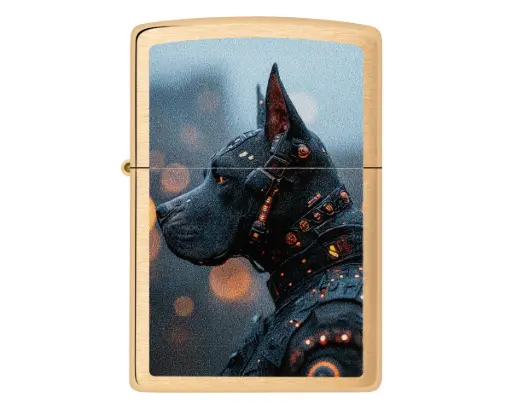 [60007644] Briquet Zippo Futuristic Dog Design
