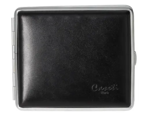 [286005] Etui Cigarette Caseti Cuir Noir