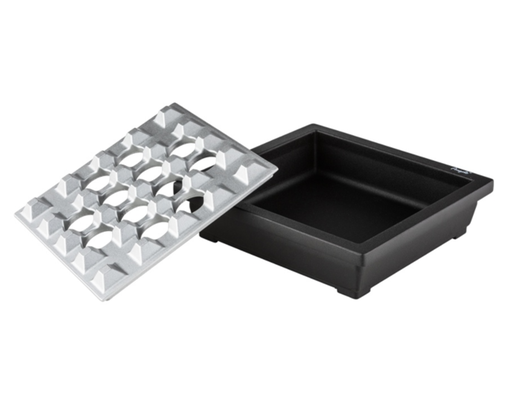 [422015] Asbak Sigaar Aluminium Angelo Zwart Zilver