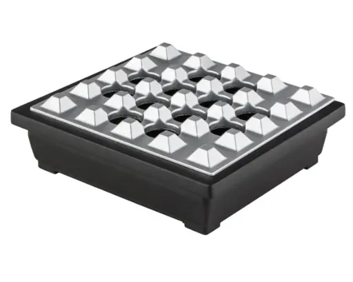 [422015] Ashtray Cigar Aluminium Angelo Black Silver