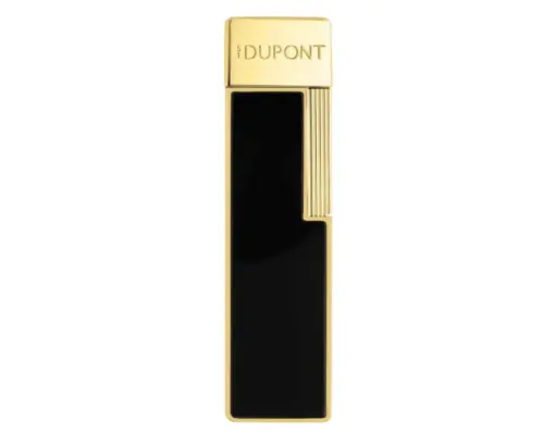 [030112] Briquet Dupont Twiggy Noir Laque Dore