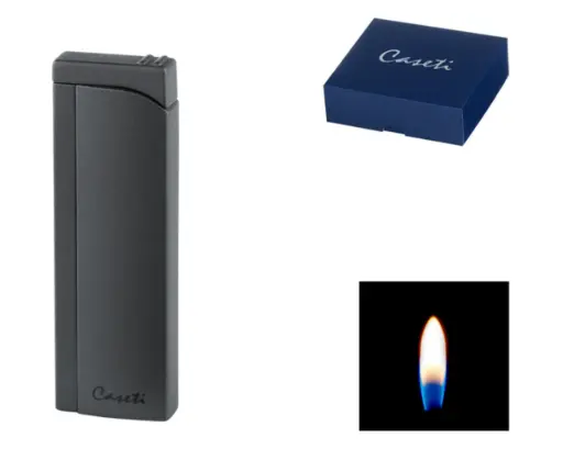 [281278] Lighter Caseti Piezo Soft Flame Dark Grey Matte