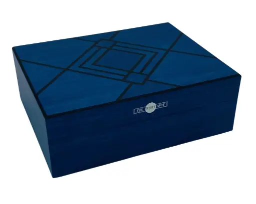 [HS7616BLUE] Humidor Dunhill White Spot AD Bleu - 50 Cigares