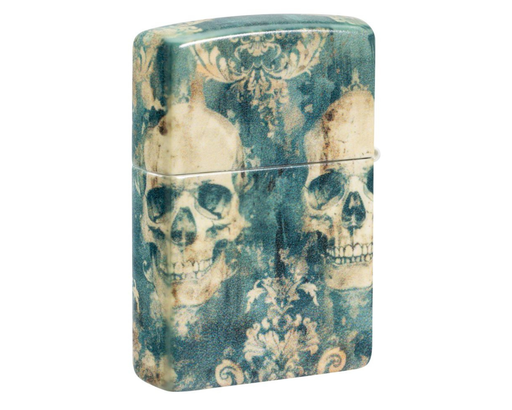 [60007834] Briquet Zippo Spooky Skulls Design
