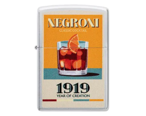[60007876] Lighter Zippo Retro Cocktail Design