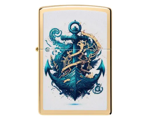 [60007870] Briquet Zippo Ship and Anchor Design