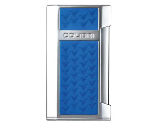 [LI245T6] Aansteker Colibri Mosaic Flat Flame Chrome/Blauw
